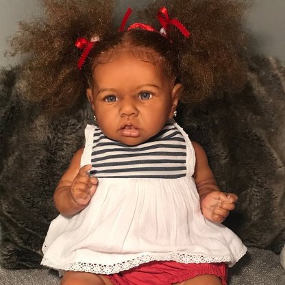 12" Washable Reborn Full Silicone Baby Doll Girl Thirza with Fluffy Ch
