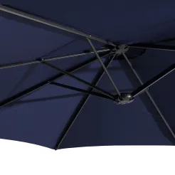 15ft Patio Steel Rectangular Double-Sided Market Umbrella With Base, Classic Design or Solar LED Lights Options,UV Sun Protection & Easy Crank for Deck Pool Patio.