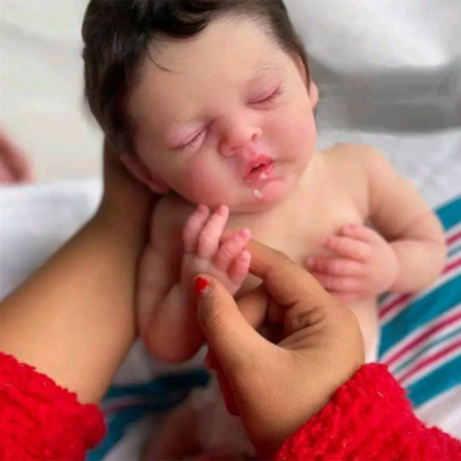 12"&16" Solid Platinum Liquid Realistic Baby Girl,Flexible Newborn Bab