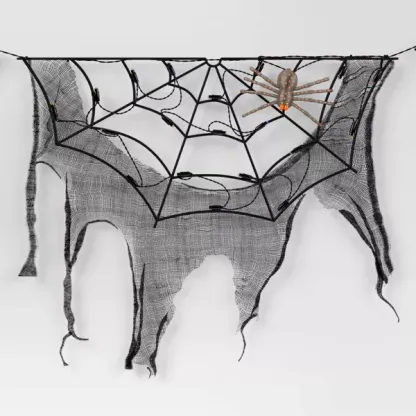 70" LED Lit Spider Webs with Gauze Halloween Novelty Silhouette Lights - Hyde & EEK! Boutique™