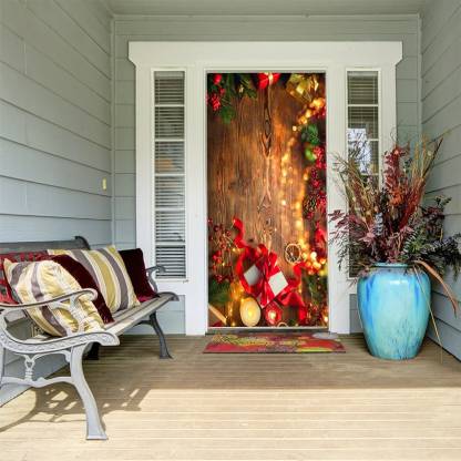 Christmas Scene Door Cover - Christmas Door Cover - Outdoor Christmas Decorations - Front Door Decor - Door Cover - Christmas Door Decor