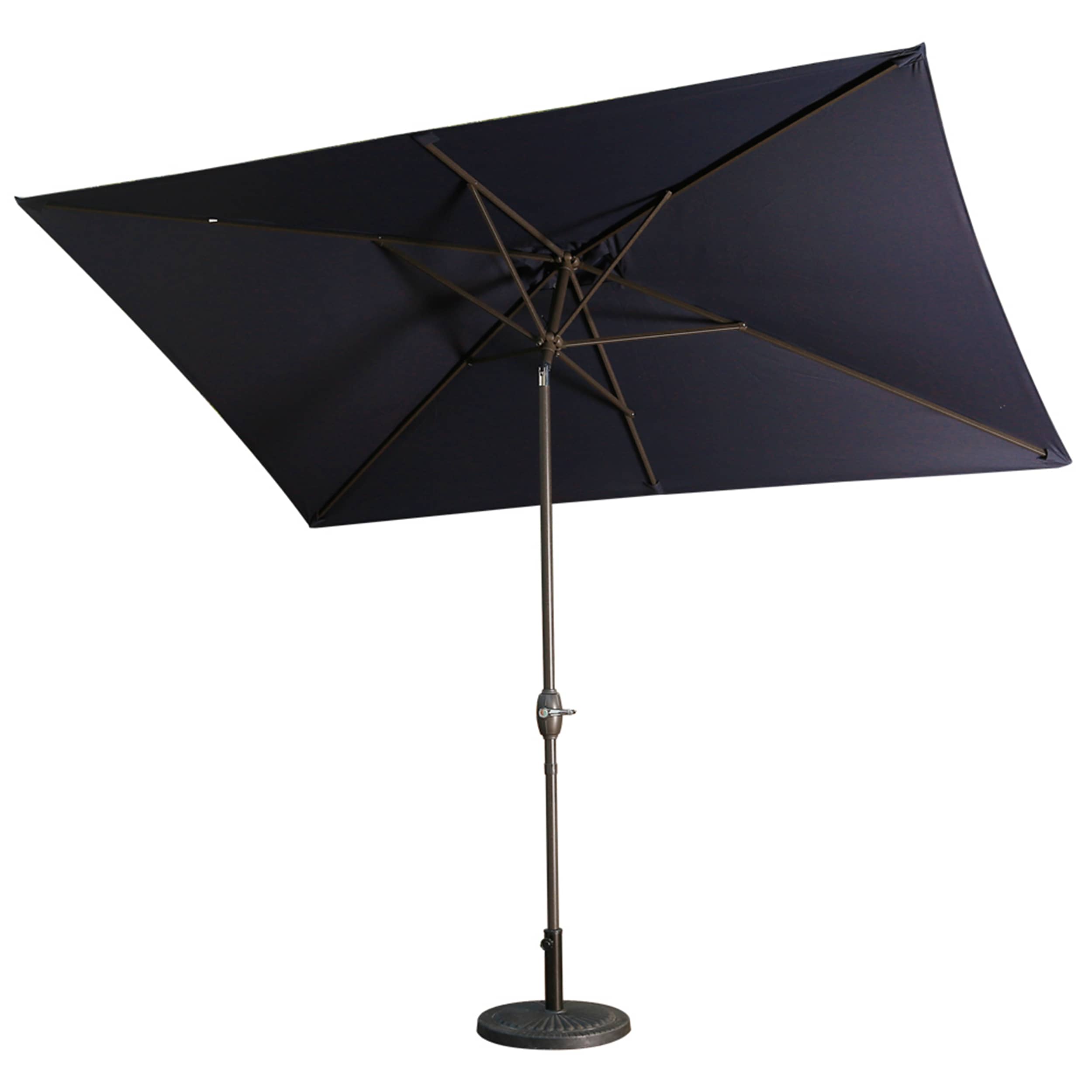 10Ft Aluminum Rectangular Market Patio Umbrella with Crank and Tilt (without Base)