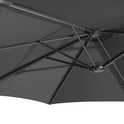15ft Patio Steel Rectangular Double-Sided Market Umbrella With Base, Classic Design or Solar LED Lights Options,UV Sun Protection & Easy Crank for Deck Pool Patio.