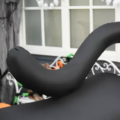 HOMCOM 4ft Inflatable Halloween Pouncing Black Cat, Inflatable Outdoor LED Yard Display for Holiday Home