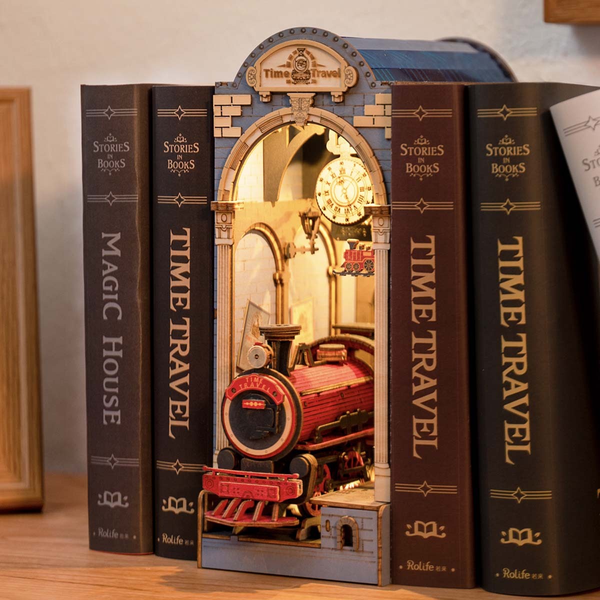 Rolife Book Nook Shelf Insert - Time Travel TGB04