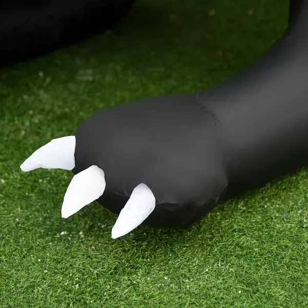 HOMCOM 4ft Inflatable Halloween Pouncing Black Cat, Inflatable Outdoor LED Yard Display for Holiday Home
