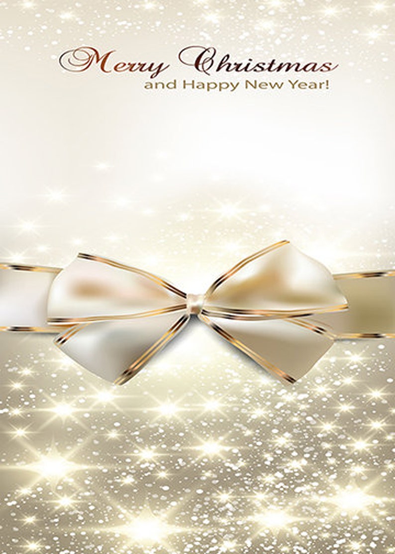Golden Bow Christmas Door Cover - Christmas Door Covers - Outdoor Christmas Decorations - Front Door Decor - Holiday Door Covers