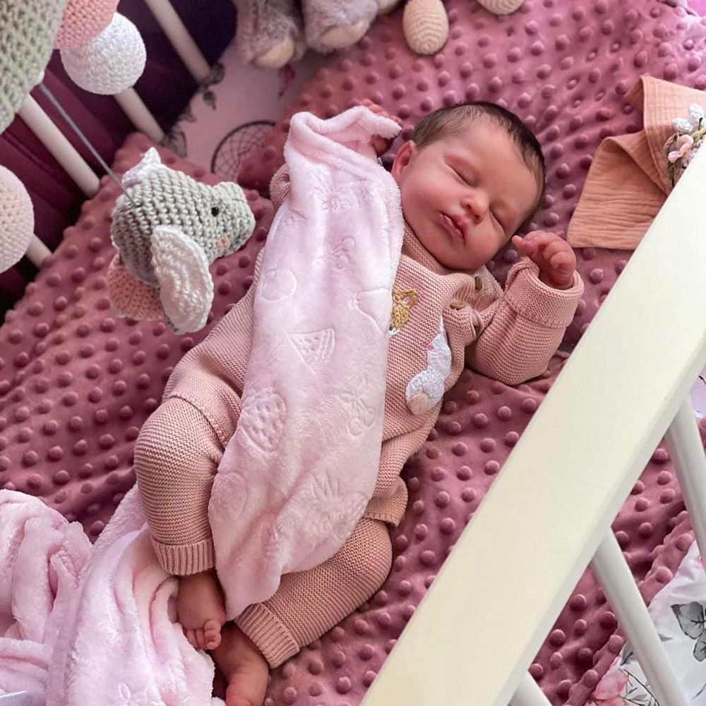 12"&16" Fully Squishy Baby Girl Lesley, Lifelike & Realistic Handmade Soft Silicone Baby Doll By Dollreborns