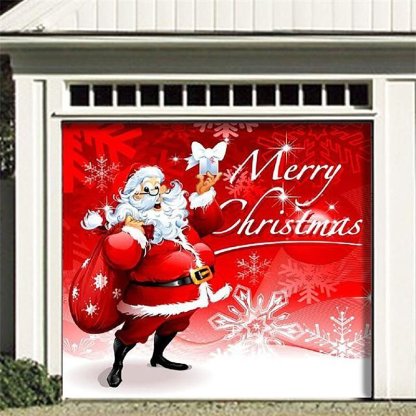 Santa's Merry Christmas Garage Door Mural