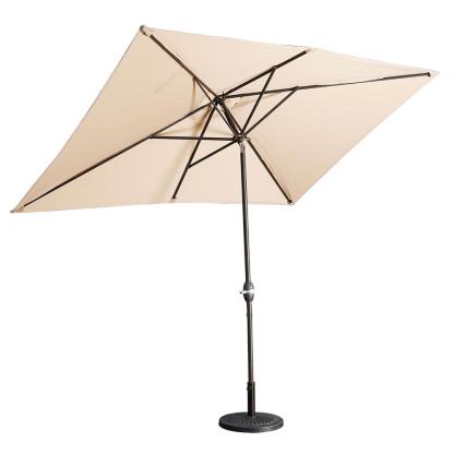 10Ft Aluminum Rectangular Market Patio Umbrella with Crank and Tilt (without Base)