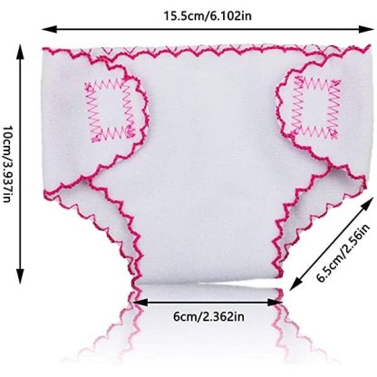 12"-16" Clothes Accessories 4 Pcs Doll Diapers and 2 Pcs Doll Bibs Set for Full Silicone Baby Dolls