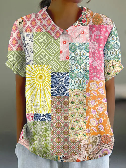 Women's Spring and Summer Vintage Floral Tops