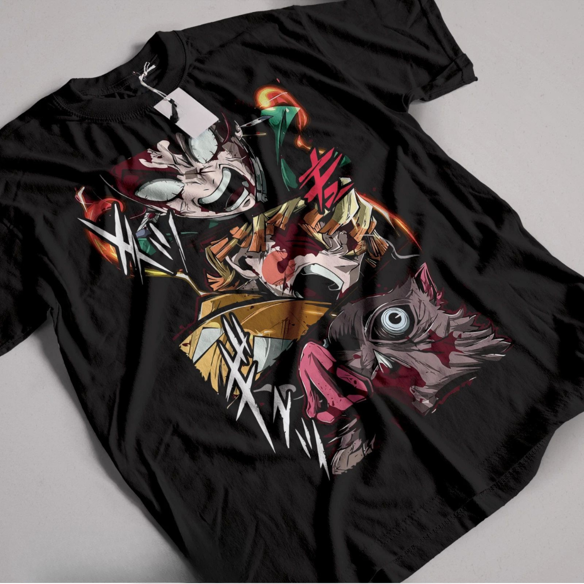 Demon Slayer Tanjiro Zenitsu Inosuke Shirt Anime Manga Kimetsu no Yaiba T-Shirt