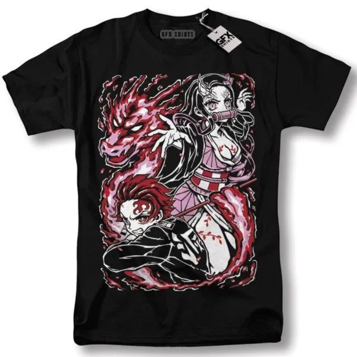 Tanjiro Kamado Nezuko Demon Slayer Shirt Anime Manga Kimetsu no Yaiba T-Shirt