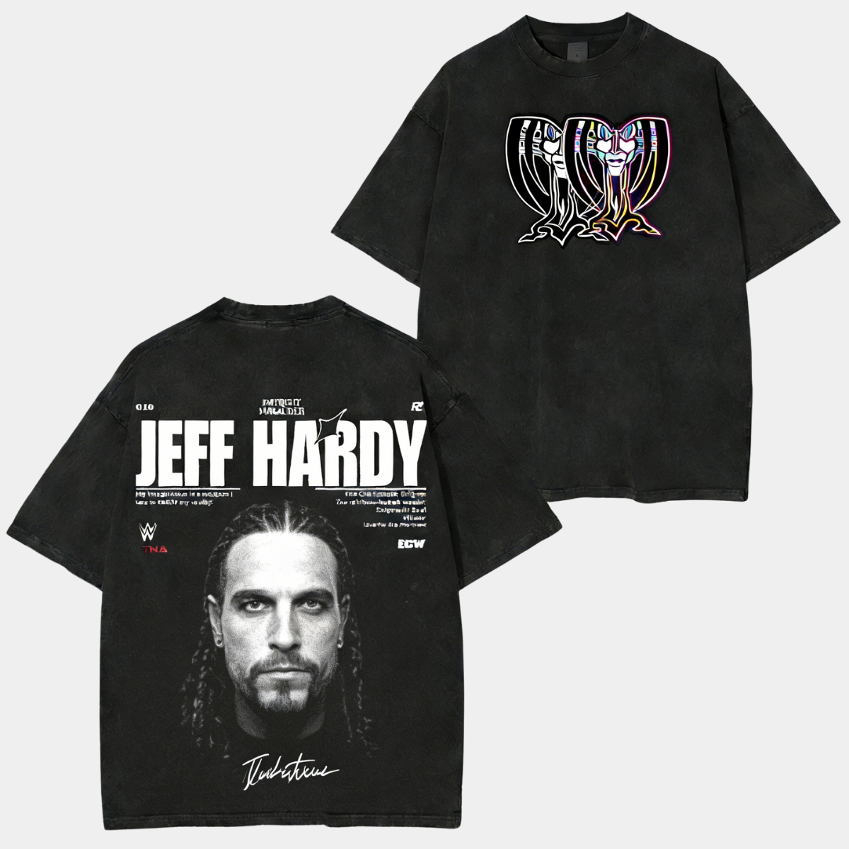 Jeff Hardy Enigma Vintage Wrestling Unisex Washed T-Shirt