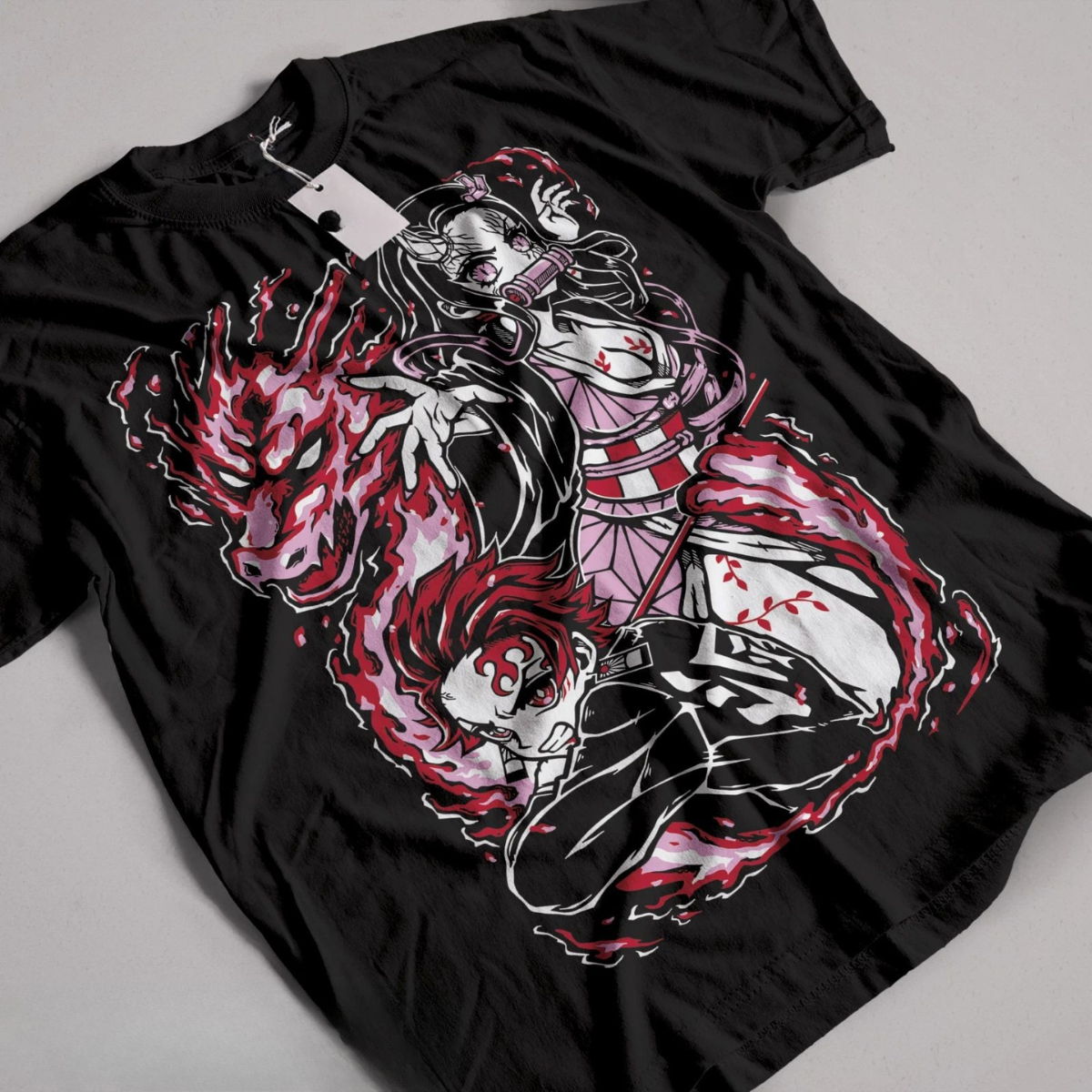 Tanjiro Kamado Nezuko Demon Slayer Shirt Anime Manga Kimetsu no Yaiba T-Shirt