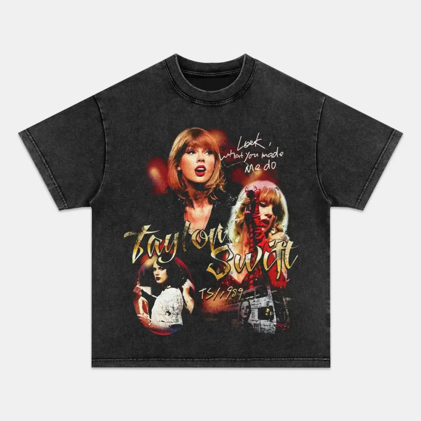 Unisex-Adult Ultra Cotton Washed T-Shirt Graphic TAYLOR SWIFT VINTAGE TEE