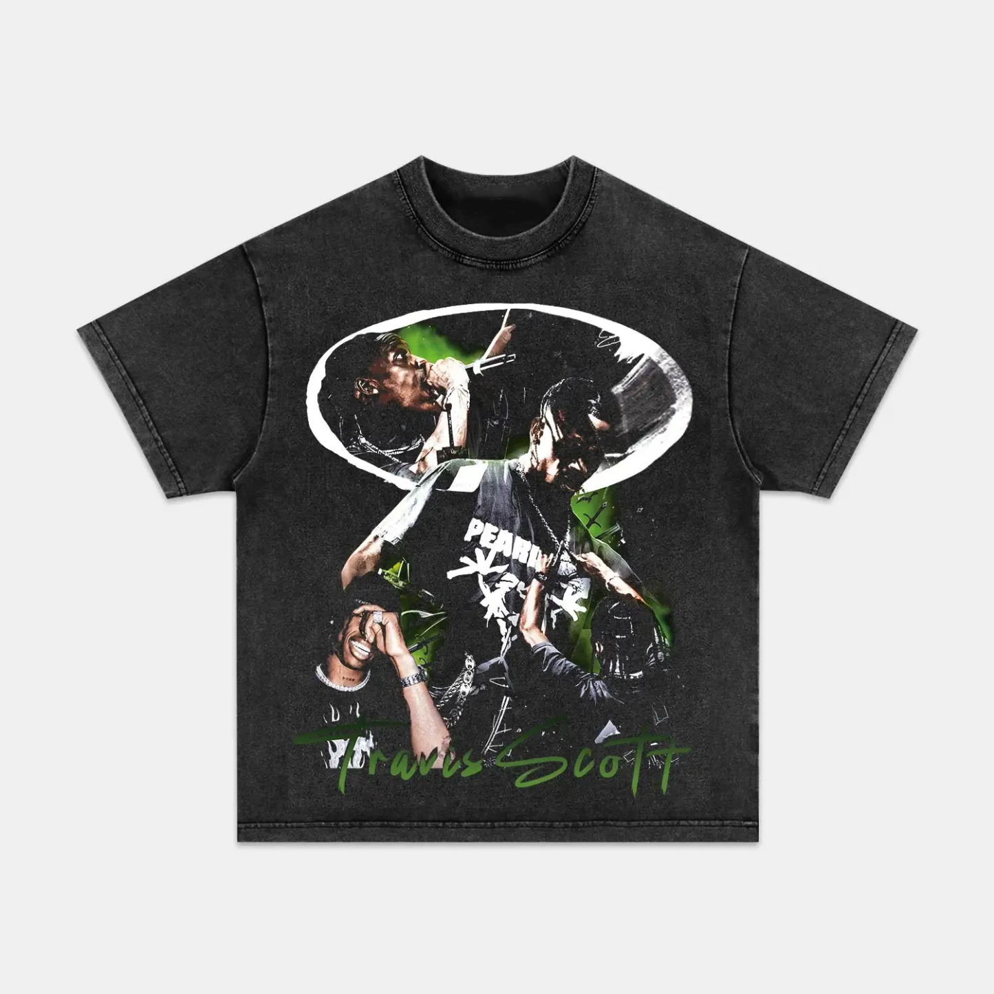 Unisex-Adult Ultra Cotton Washed T-Shirt Graphic TRAVIS SCOTT VINTAGE TEE
