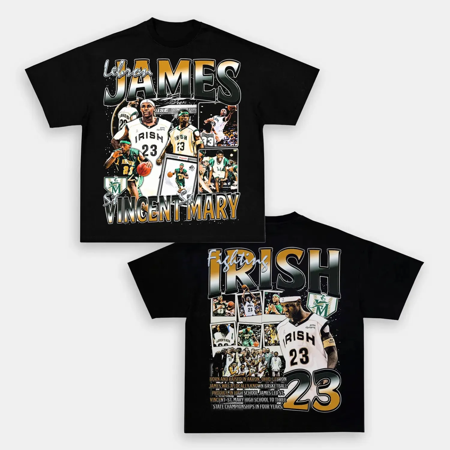 Unisex-Adult Ultra Cotton Washed T-Shirt Graphic  SVSM LEBRON JAMES TEE 
