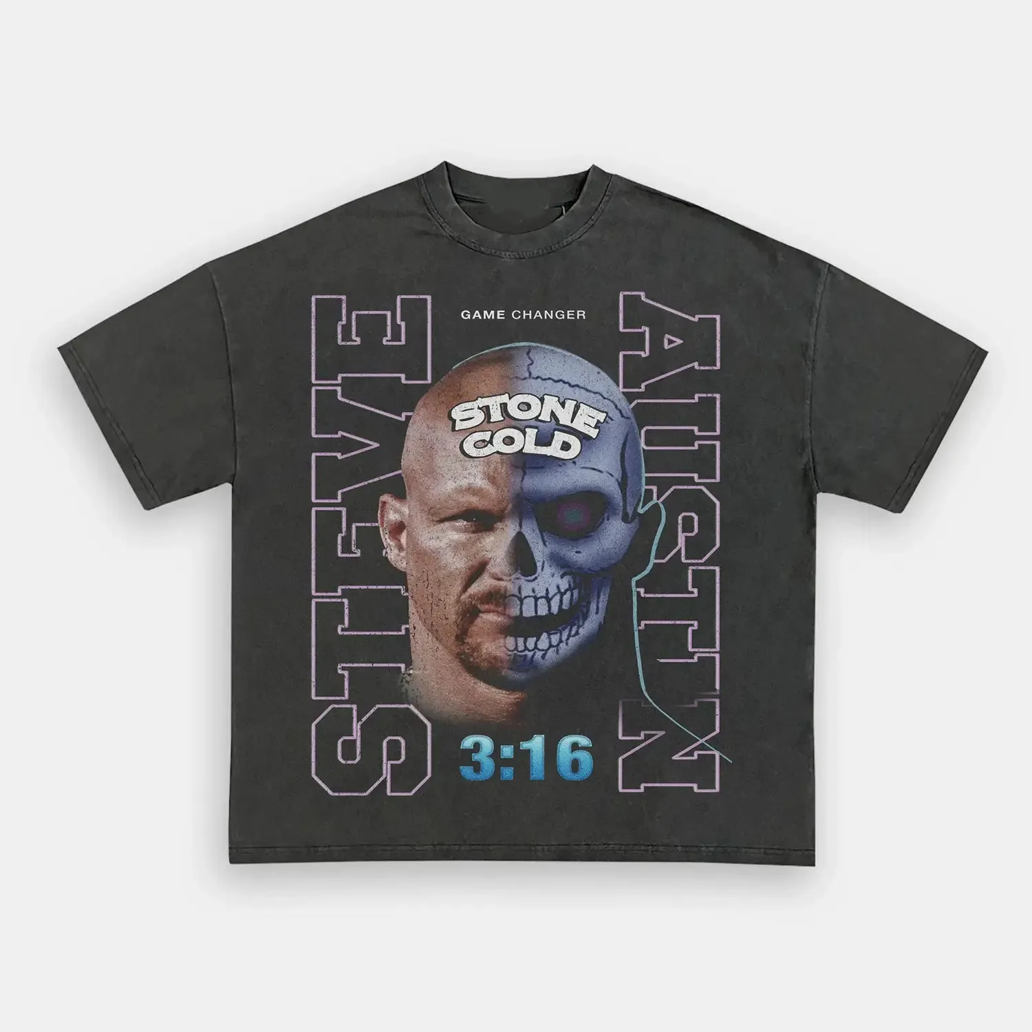 Unisex-Adult Ultra Cotton Washed T-Shirt Graphic STEVE AUSTIN TEE