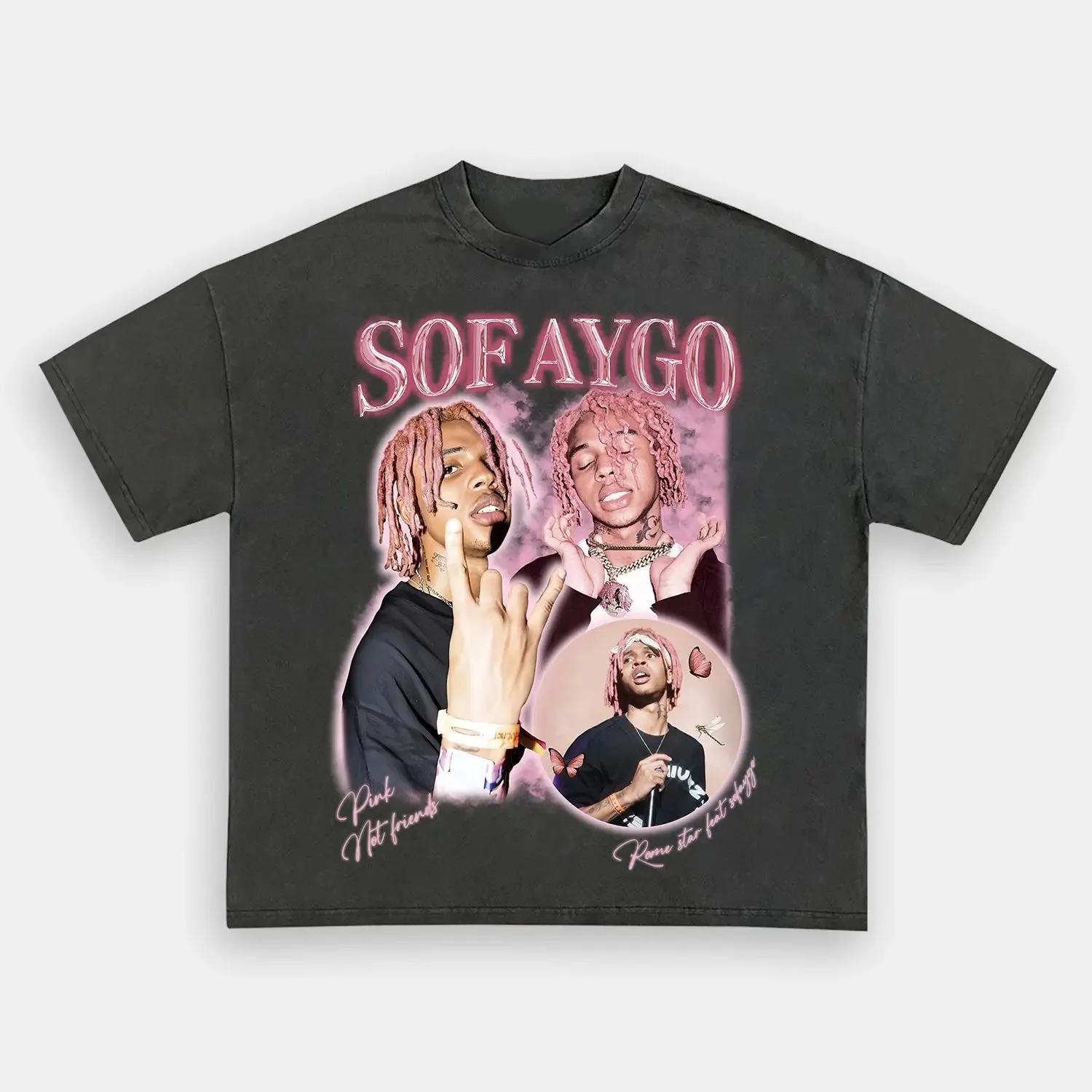 Unisex-Adult Ultra Cotton Washed T-Shirt Graphic SoFaygo Tee