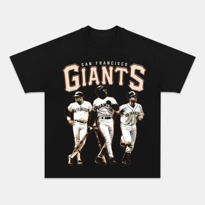 Unisex-Adult Ultra Cotton Washed T-Shirt Graphic  SF GIANTS 