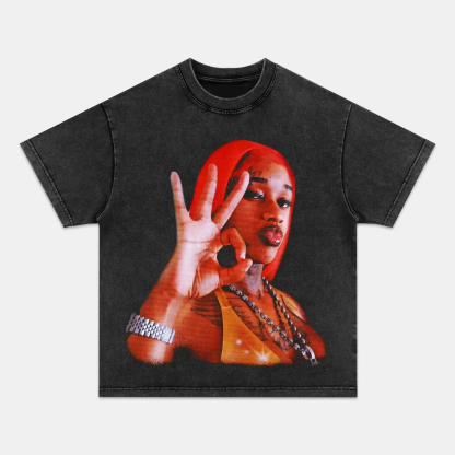 Unisex-Adult Ultra Cotton Washed T-Shirt Graphic  SEXY RED TEE 