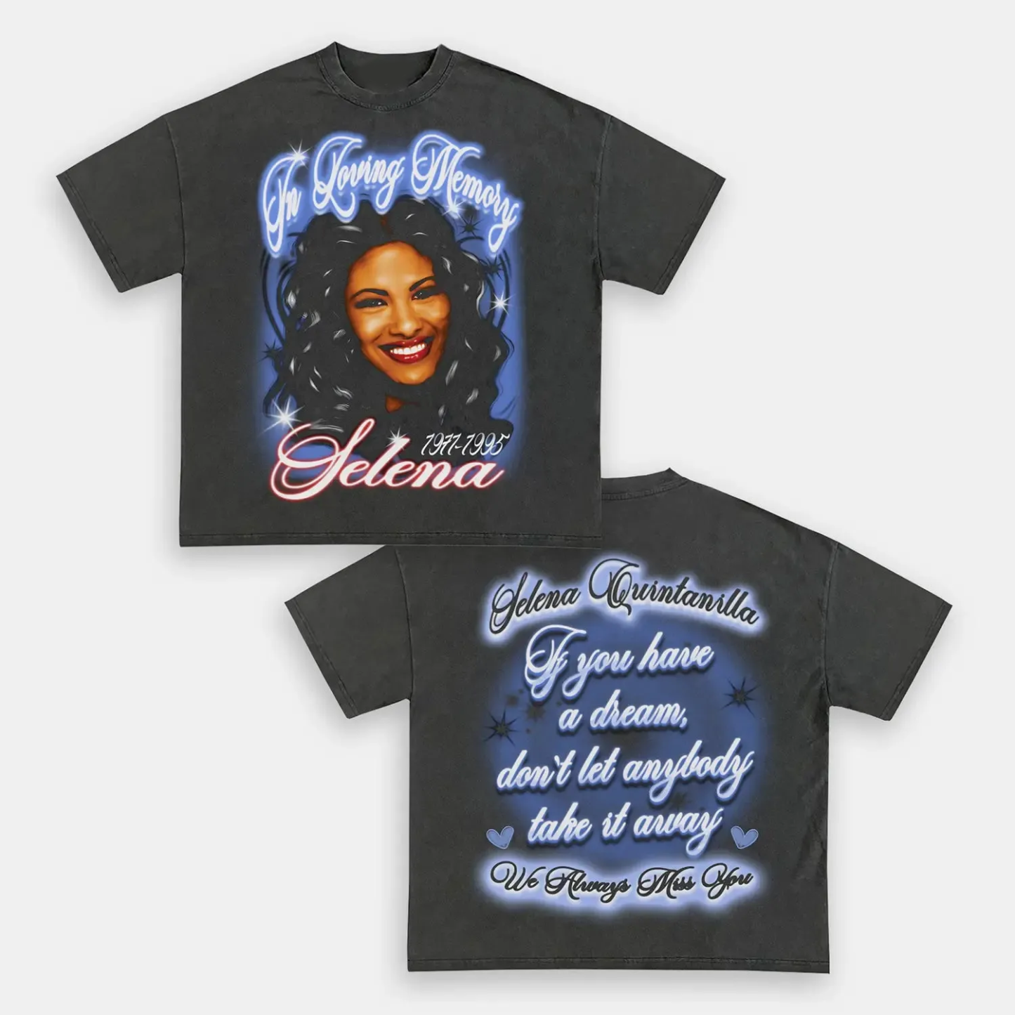Unisex-Adult Ultra Cotton Washed T-Shirt Graphic SELENA 2 TEE