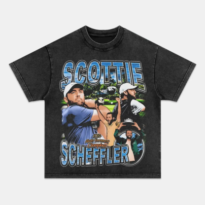 Unisex-Adult Ultra Cotton Washed T-Shirt Graphic  SCOTTIE SCHEFFLER TEE 