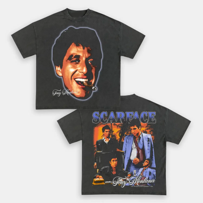 Unisex-Adult Ultra Cotton Washed T-Shirt Graphic  SCARFACE 2 TEE 