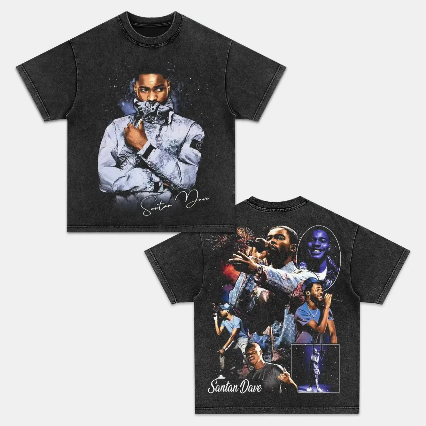Unisex-Adult Ultra Cotton Washed T-Shirt Graphic SANTAN DAVE TEE
