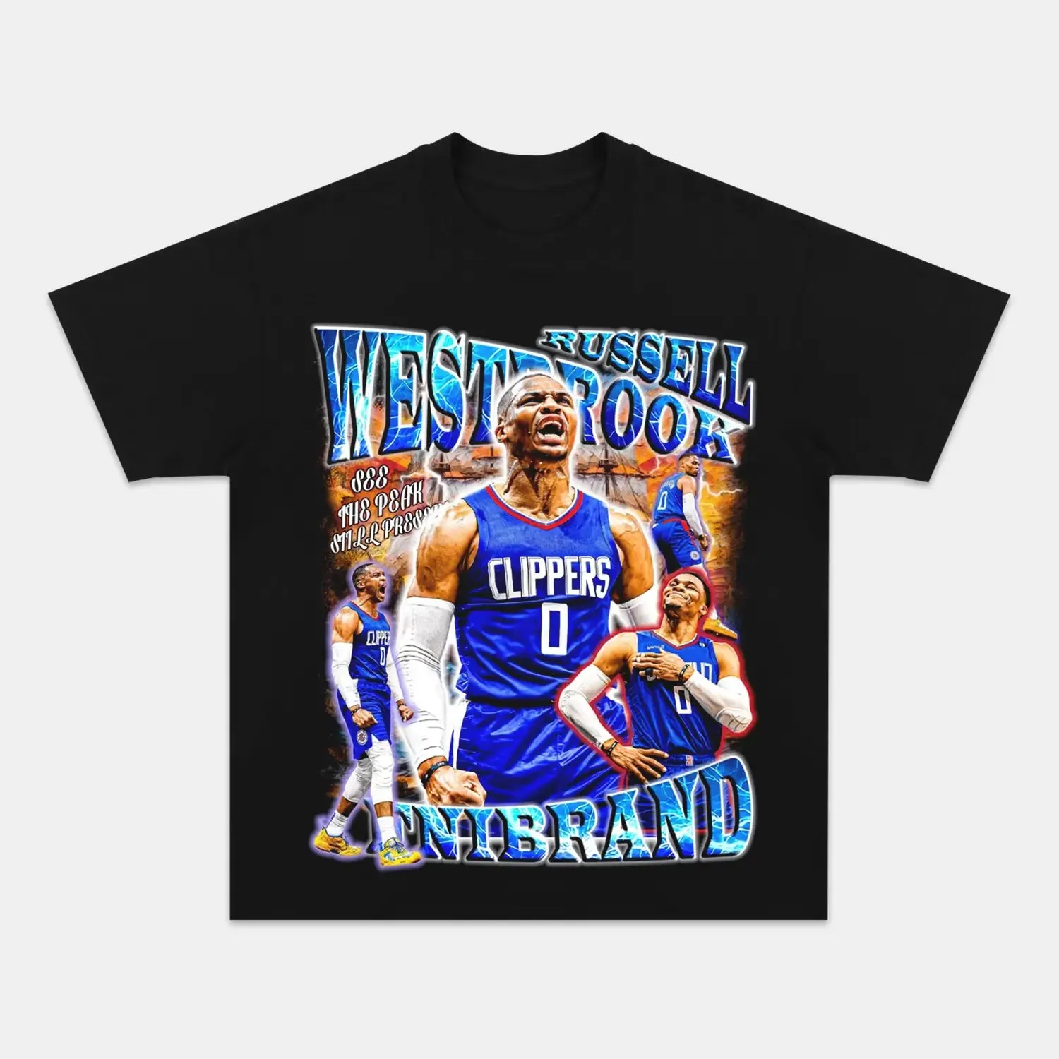 Unisex-Adult Ultra Cotton Washed T-Shirt Graphic  RUSSELL WESTBROOK VINTAGE TEE 