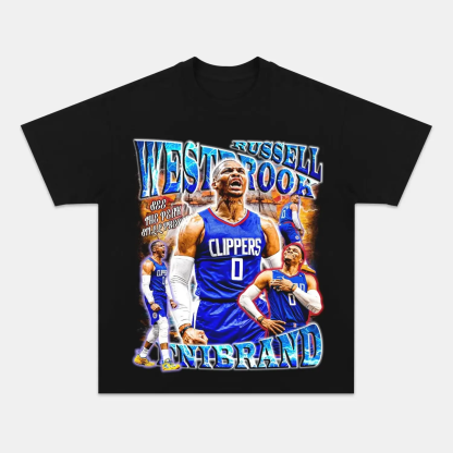 Unisex-Adult Ultra Cotton Washed T-Shirt Graphic  RUSSELL WESTBROOK VINTAGE TEE 