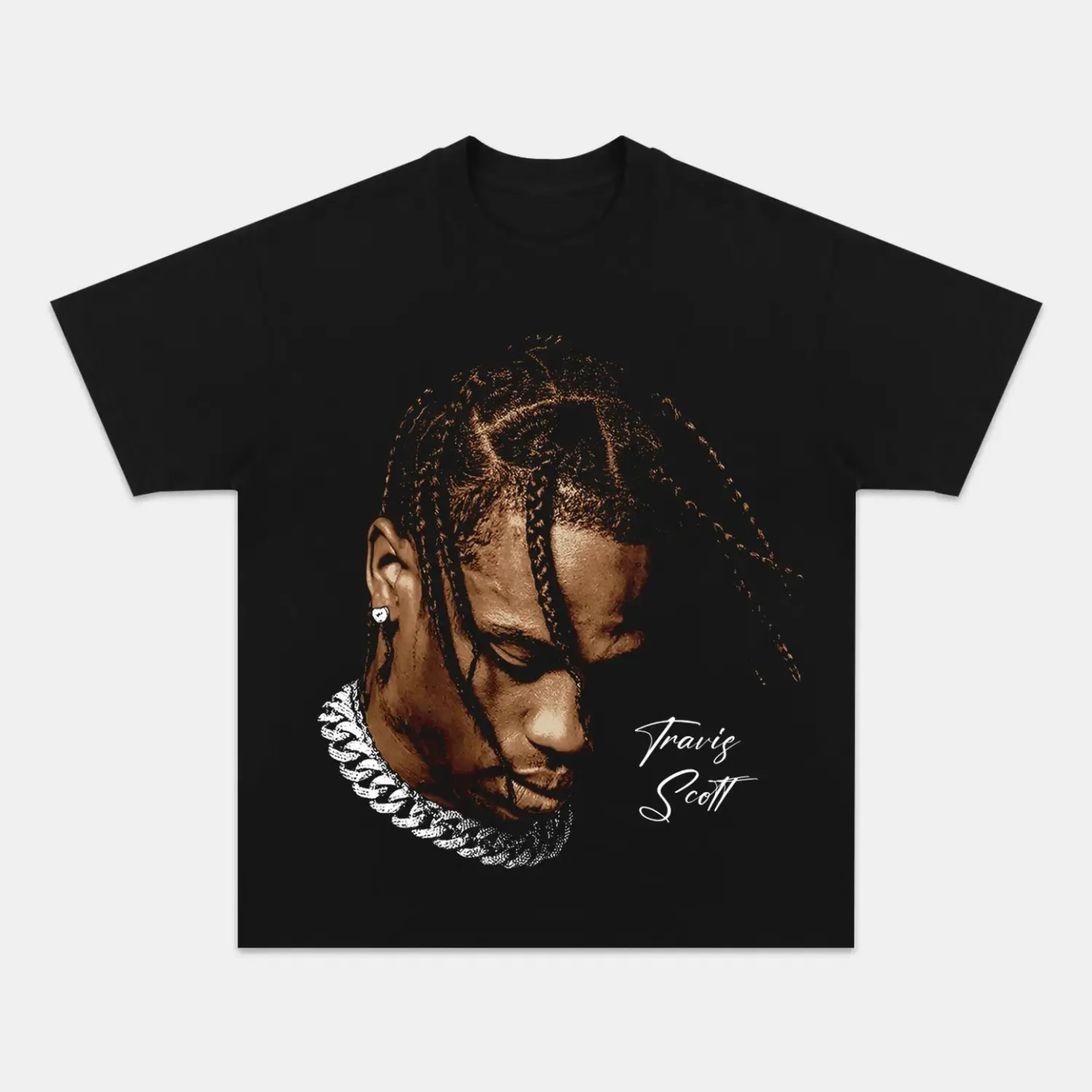 Unisex-Adult Ultra Cotton Washed T-Shirt Graphic  TRAVIS SCOTT V2 TEE 