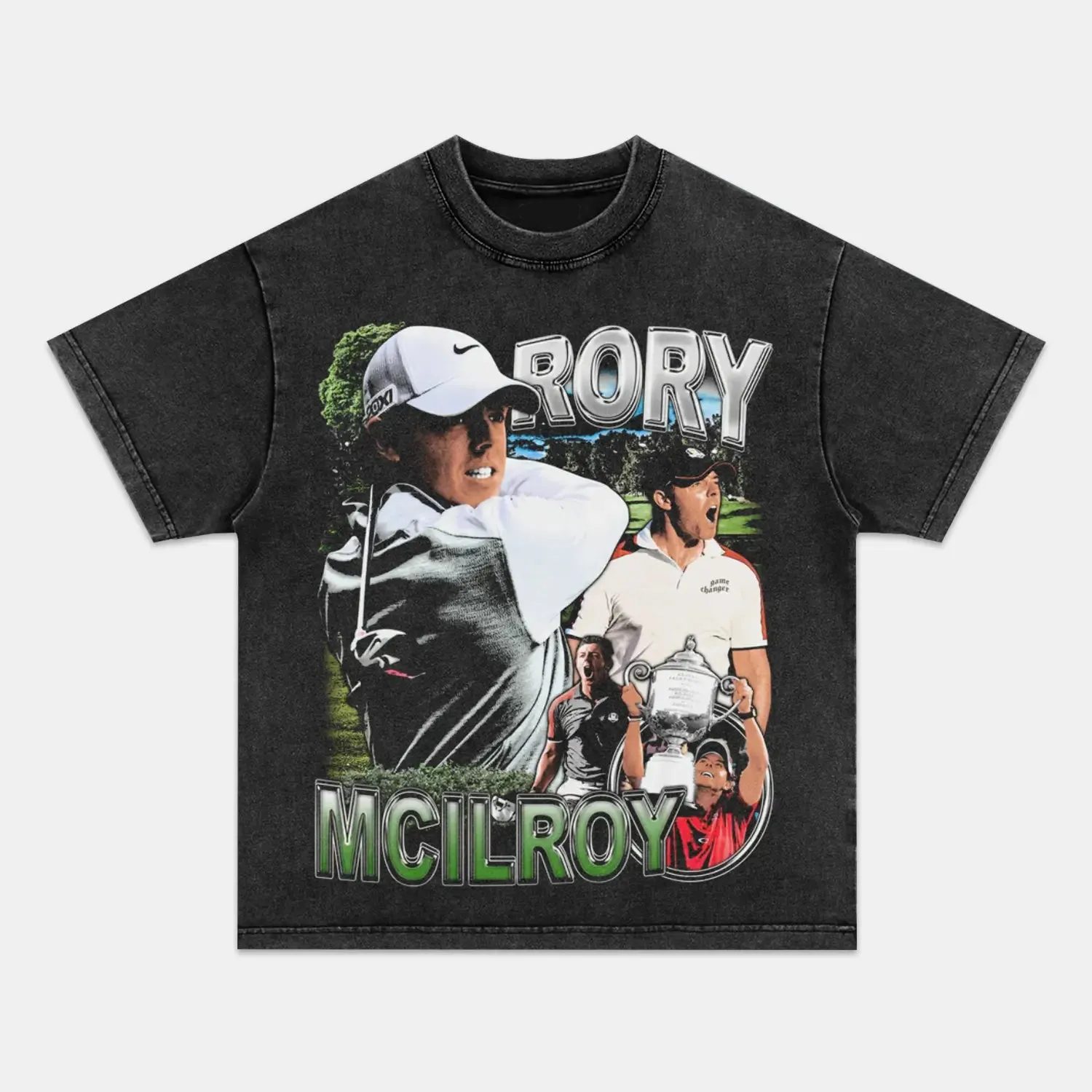 Unisex-Adult Ultra Cotton Washed T-Shirt Graphic RORY MCILROY TEE