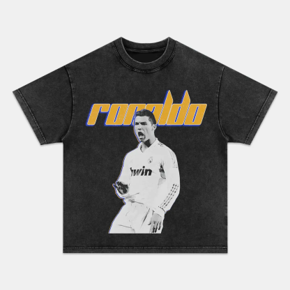 Unisex-Adult Ultra Cotton Washed T-Shirt Graphic  RONALDO CALMA CLASSIC TEE 