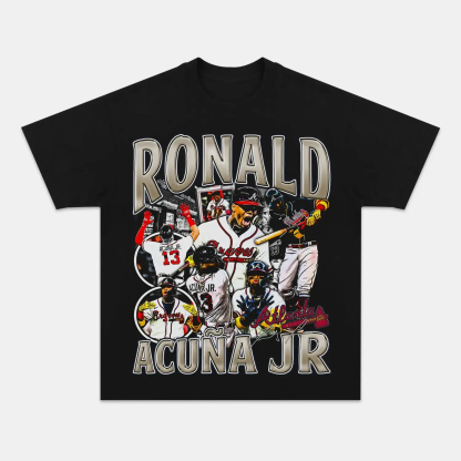 Unisex-Adult Ultra Cotton Washed T-Shirt Graphic  RONALD ACUNA V2 TEE 