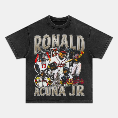 Unisex-Adult Ultra Cotton Washed T-Shirt Graphic  RONALD ACUNA V2 TEE 