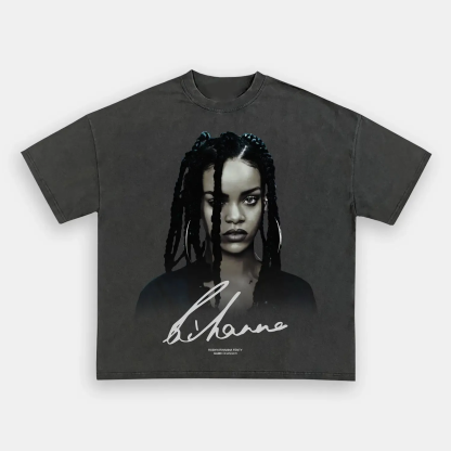 Unisex-Adult Ultra Cotton Washed T-Shirt Graphic  RIHANNA_TEE 