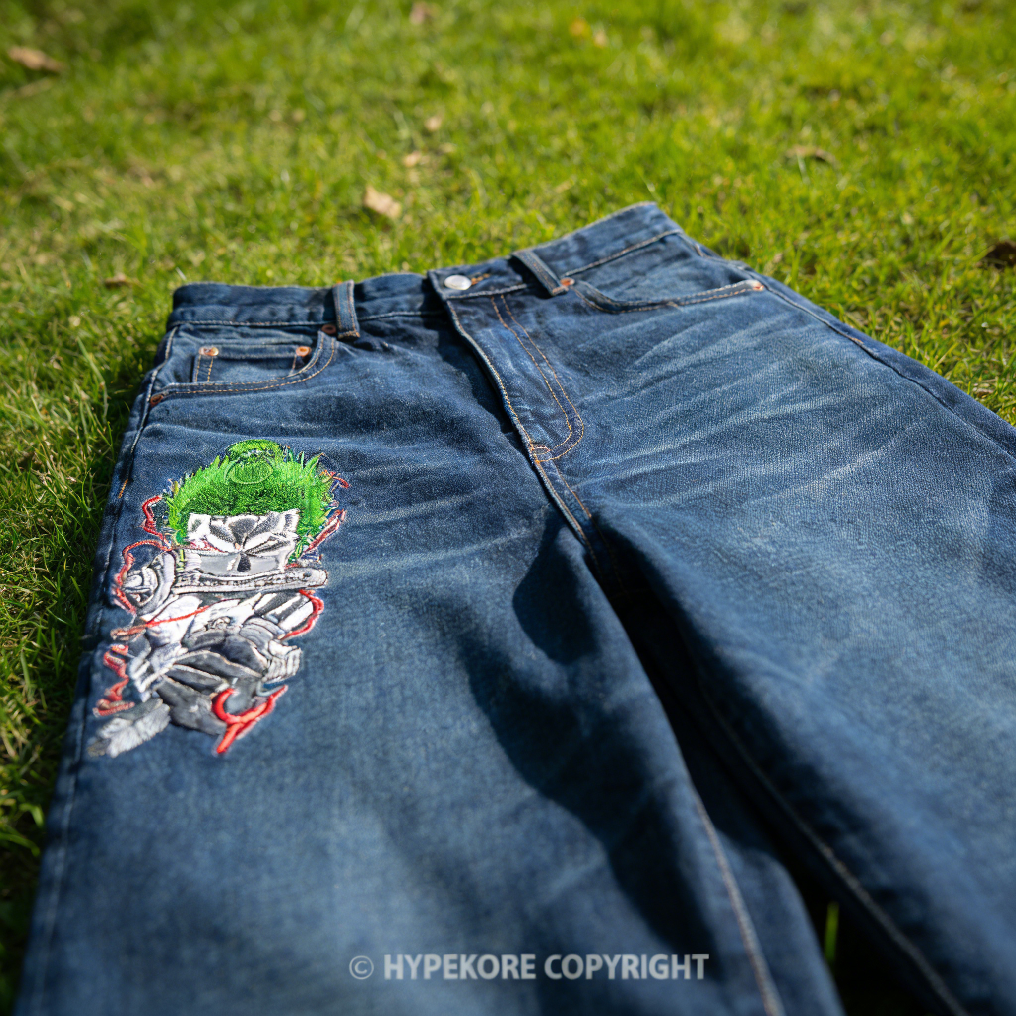 One Piece washed jeans