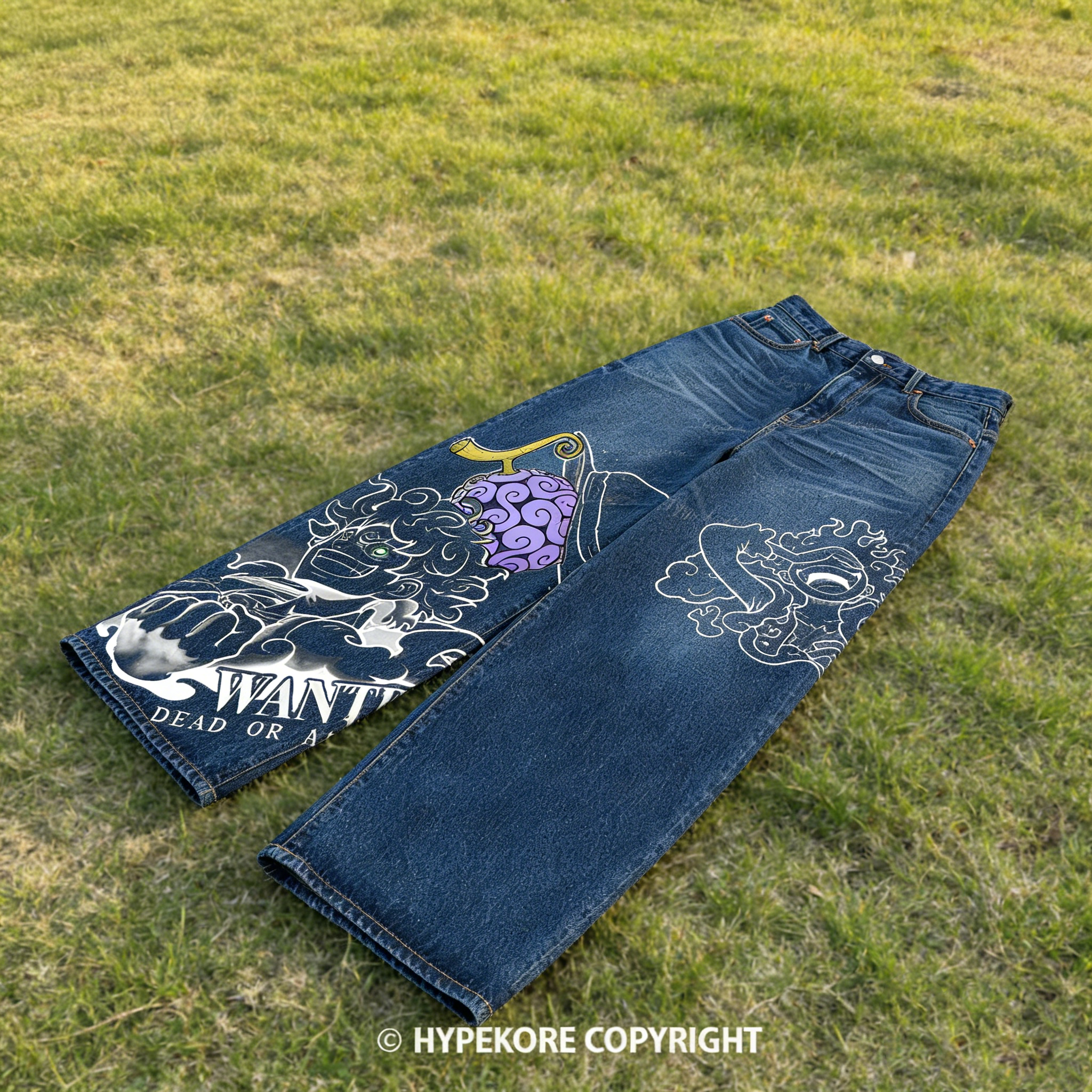 One Piece washed jeans