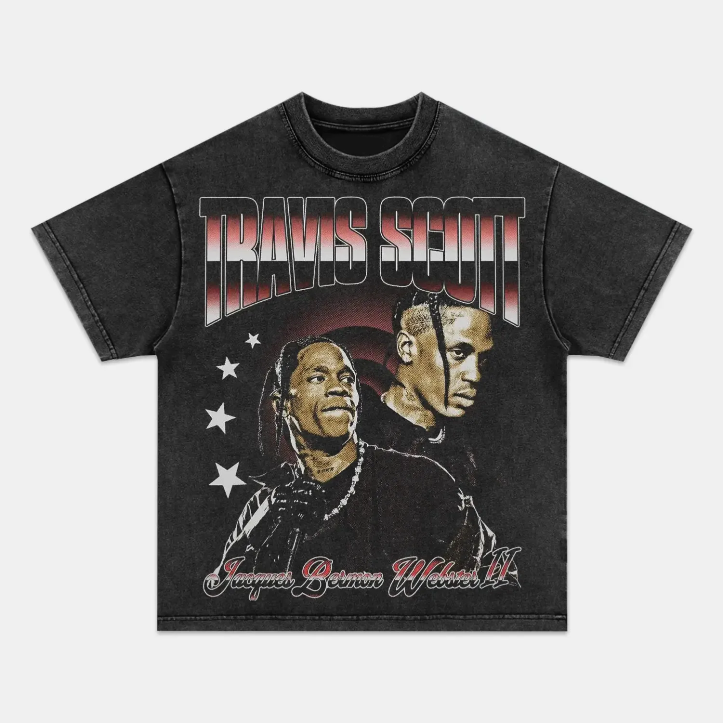 Unisex-Adult Ultra Cotton Washed T-Shirt Graphic TRAVIS SCOTT TEE