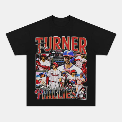 Unisex-Adult Ultra Cotton Washed T-Shirt Graphic  TREA TURNER - PHILLIES TEE 