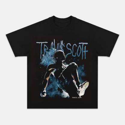 Unisex-Adult Ultra Cotton Washed T-Shirt Graphic  TRAVIS_SCOTT_V2 