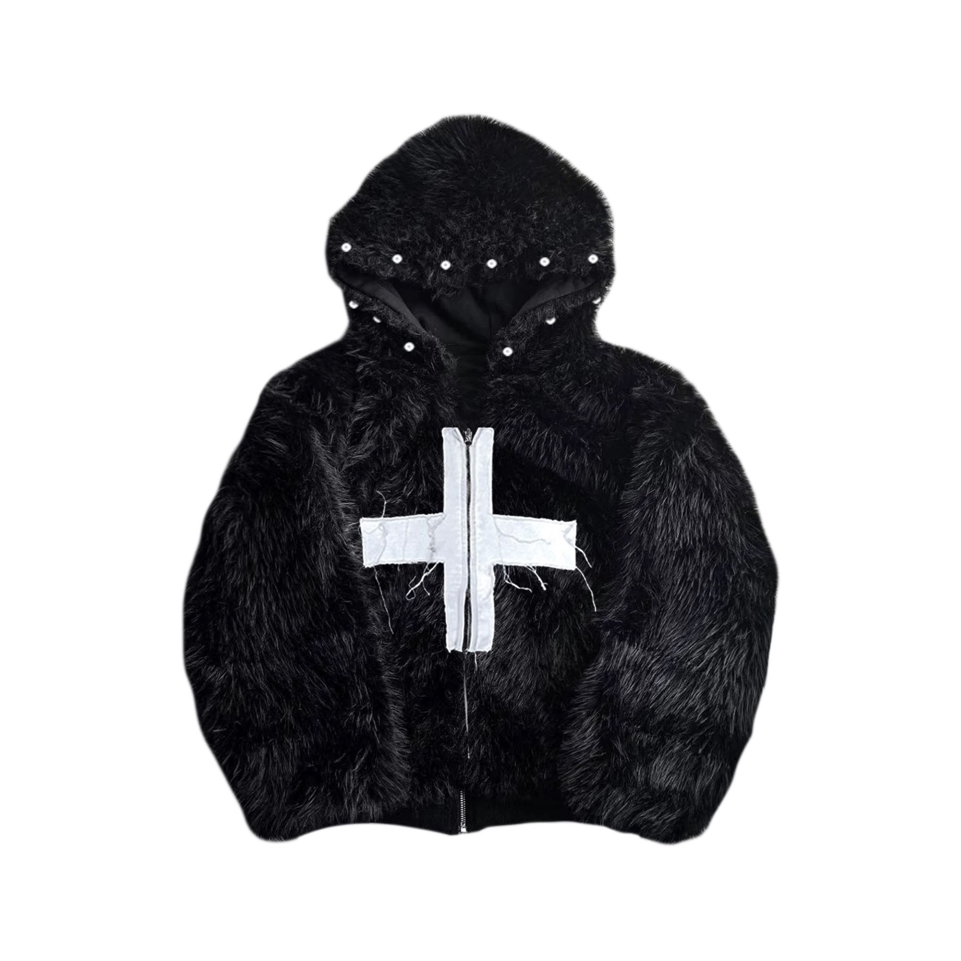 Unisex Jesus Cross Sheepskin Jacket