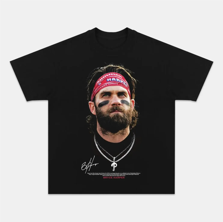 Unisex-Adult Ultra Cotton Washed T-Shirt Graphic BRYCE HARPER TEE 