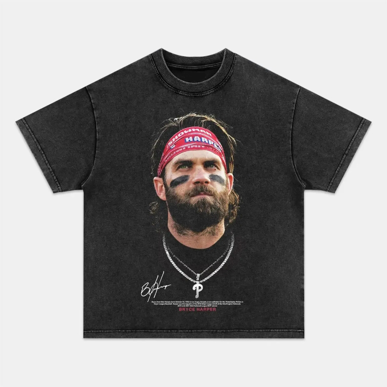 Unisex-Adult Ultra Cotton Washed T-Shirt Graphic BRYCE HARPER TEE 