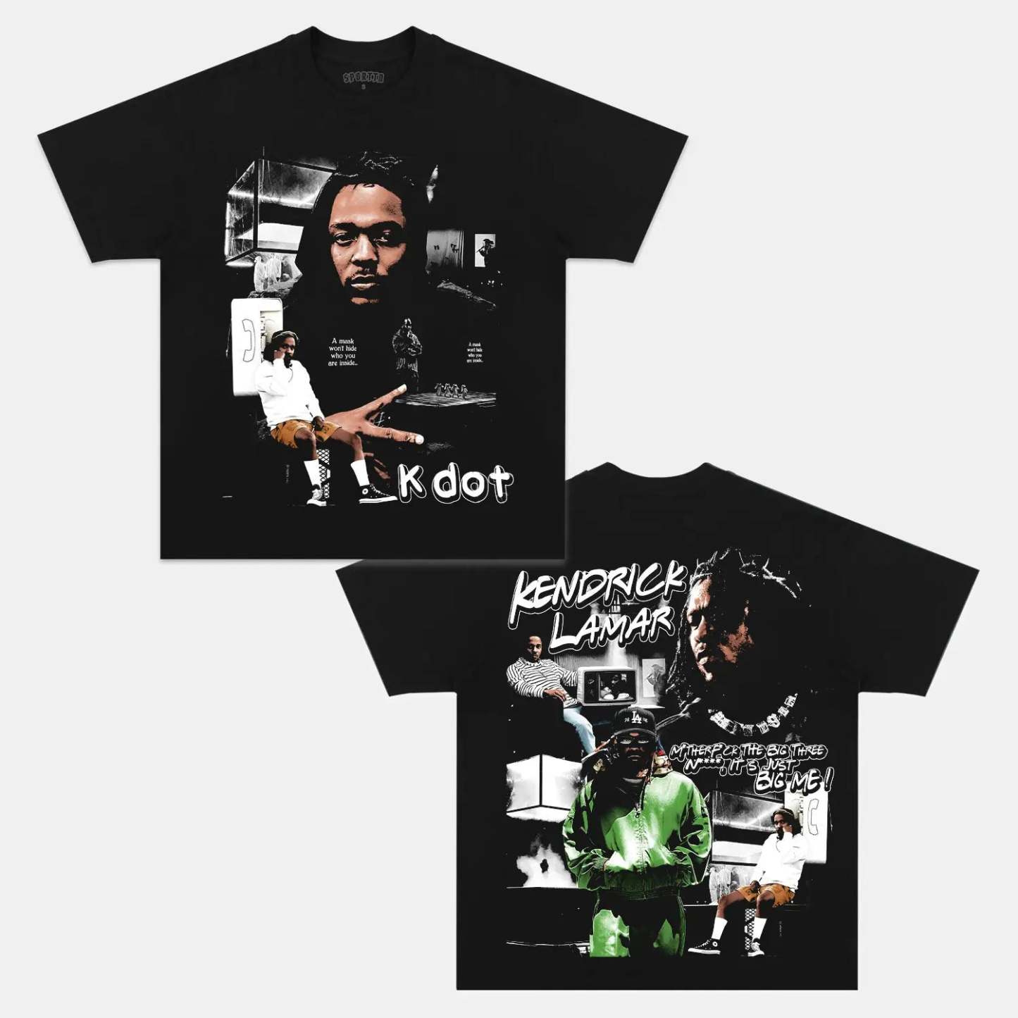 Unisex-Adult Ultra Cotton Washed T-Shirt Graphic KENDRICK LAMAR