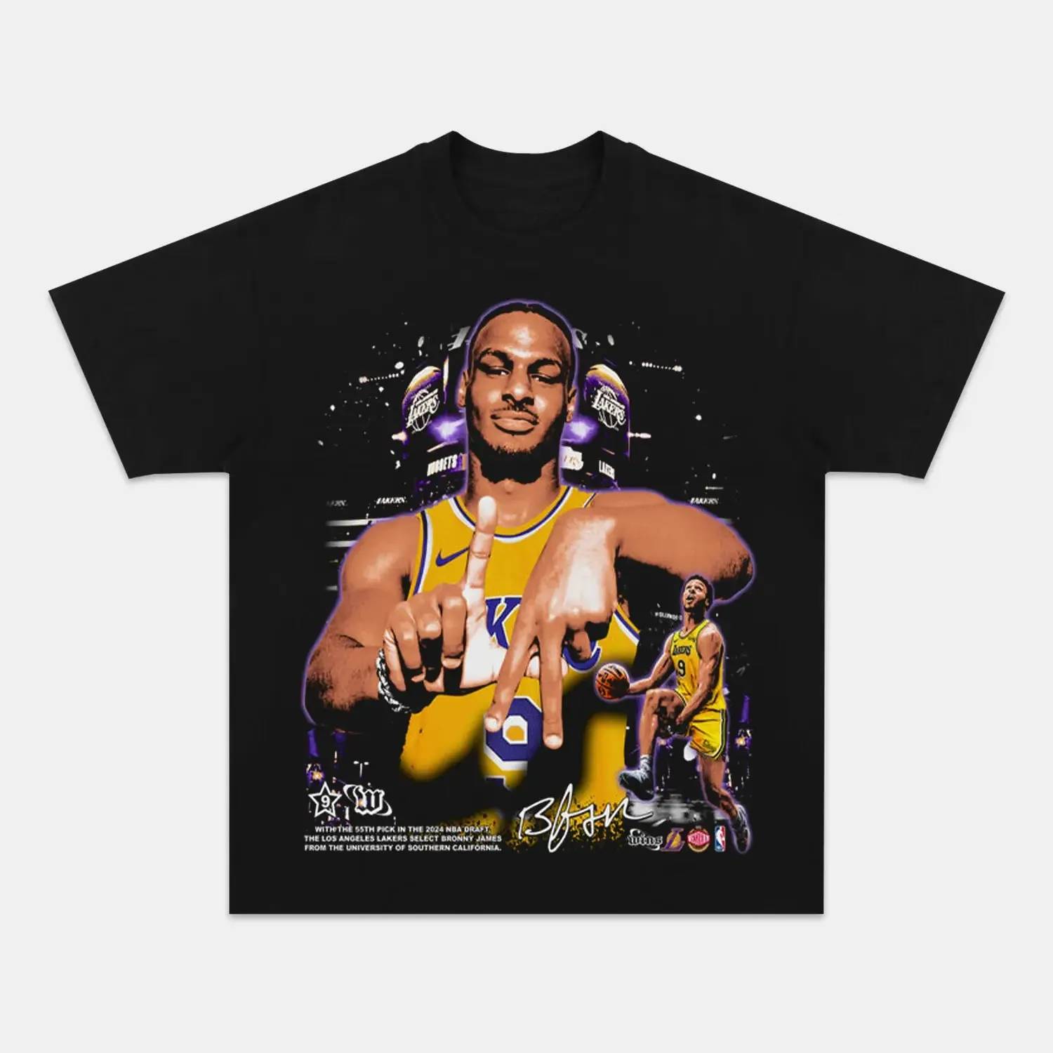 Unisex-Adult Ultra Cotton Washed T-Shirt Graphic  BRONNY V2 TEE 