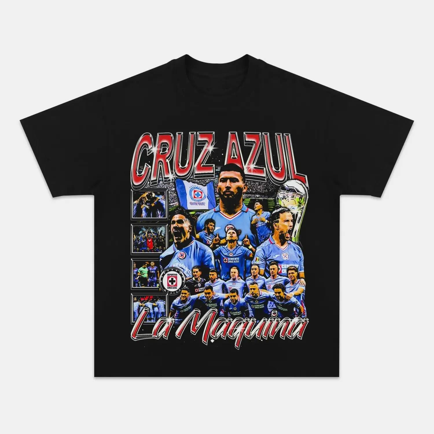 Unisex-Adult Ultra Cotton Washed T-Shirt Graphic CRUZ AZUL TEE 